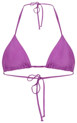 Purple Mix & Match Triangle Bikini Top
