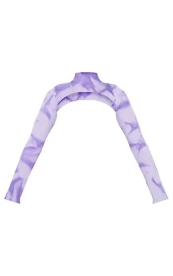Purple Tie Dye Rib Knit Sleeves