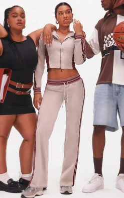 Purple Velvet Straight Leg Sweatpant