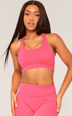 Raspberry Sculpt Double Layer Padded Sports Bra