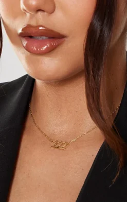 Real Gold Plated 222 Angel Number Necklace