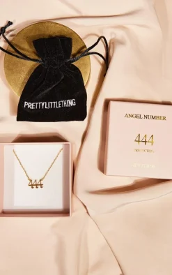 Real Gold Plated 444 Angel Number Necklace