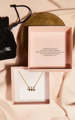 Real Gold Plated 444 Angel Number Necklace