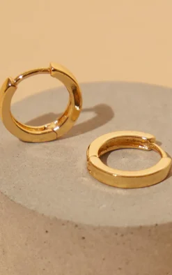Real Gold Plated Mini Hoop Earrings