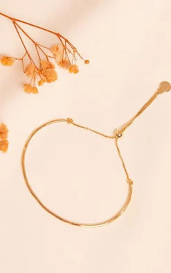 Real Gold Plated Simple Pully Bracelet
