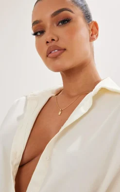 Real Gold Plated Simple Pendant Necklace