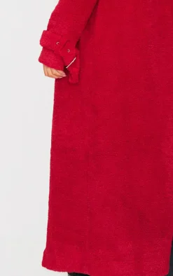 Red Borg Double Breasted Maxi Coat