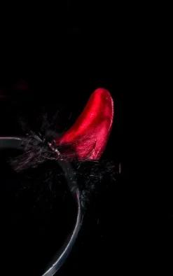 Red Fluffy Devil Horns Headband