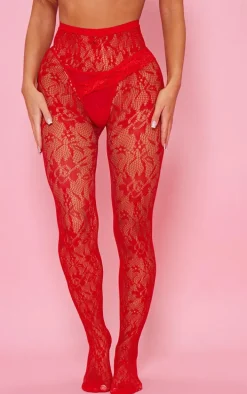 Red Lace Tights