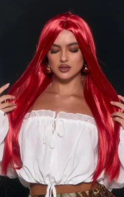 Red Long Wig