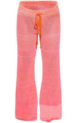 Red Marl Crochet Beach Pants