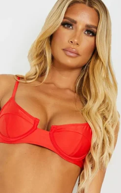 Red Mix & Match Balconette Bikini Top