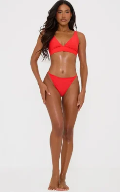 Red Mix & Match String Thong Bikini Bottoms