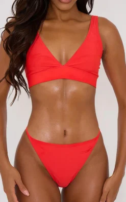 Red Mix & Match String Thong Bikini Bottoms