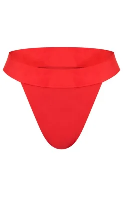 Red Push Up Cupped Mix & Match Bikini Top