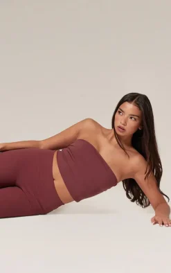 Red Snatched Sculpt Bandeau Top