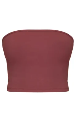 Red Snatched Sculpt Bandeau Top