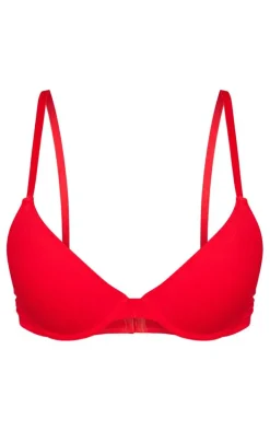 Red Soft Touch Cotton T-shirt Cup Size Bra