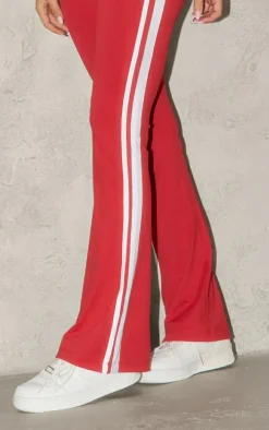 Red Soft Touch Seamless Yoga Flare Pants