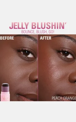 Revolution Jelly Blush Stick Lip And Cheek Stain - Peach Orange