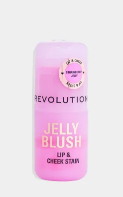Revolution Jelly Blush Stick Lip And Cheek Stain - Strawberry Pink