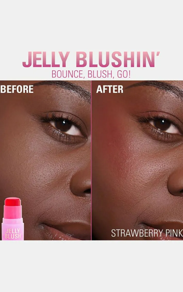 Revolution Jelly Blush Stick Lip And Cheek Stain - Strawberry Pink