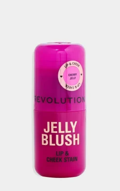 Revolution Jelly Blush Stick Lip And Cheek Stain- Cherry Red