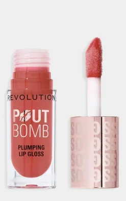 Revolution Pout Bomb Plumping Lip Gloss - Melba