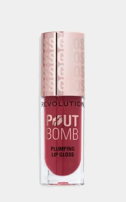 Revolution Pout Bomb Plumping Gloss Rosewood Rose Pink