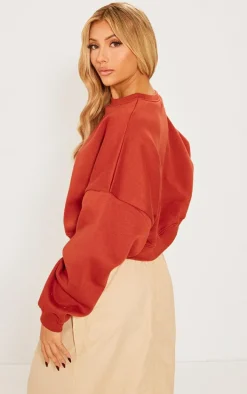 Rust Oversized Boxy Sweatshirt