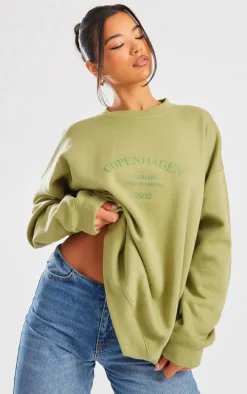 Sage Copenhagen Printed Oversized Sweatshirt