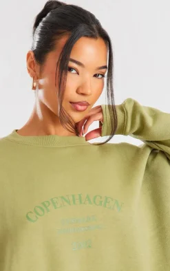 Sage Copenhagen Printed Oversized Sweatshirt