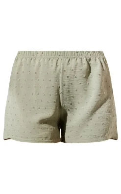 Sage Green Lightweight Dobby Beach Shorts