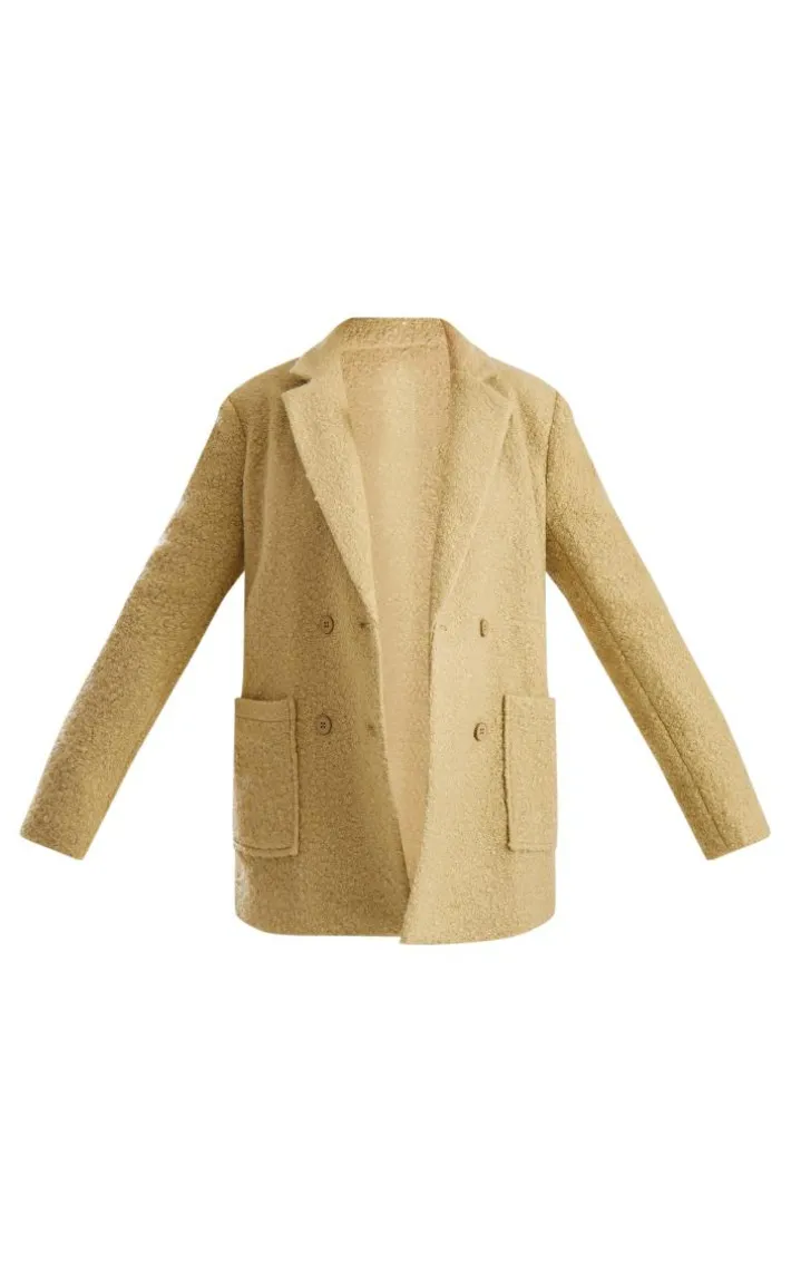 Sage Khaki Boucle Tailored Blazer