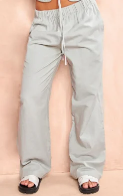 Sage Linen Look Wide Leg Pants