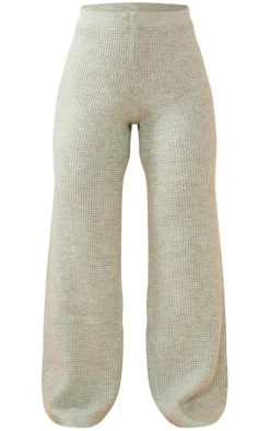 Sage Textured Knitted Pants