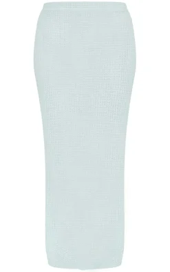 Sage Textured Rib Maxi Skirt