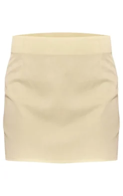 Sage Woven High Waist A Line Mini Skirt