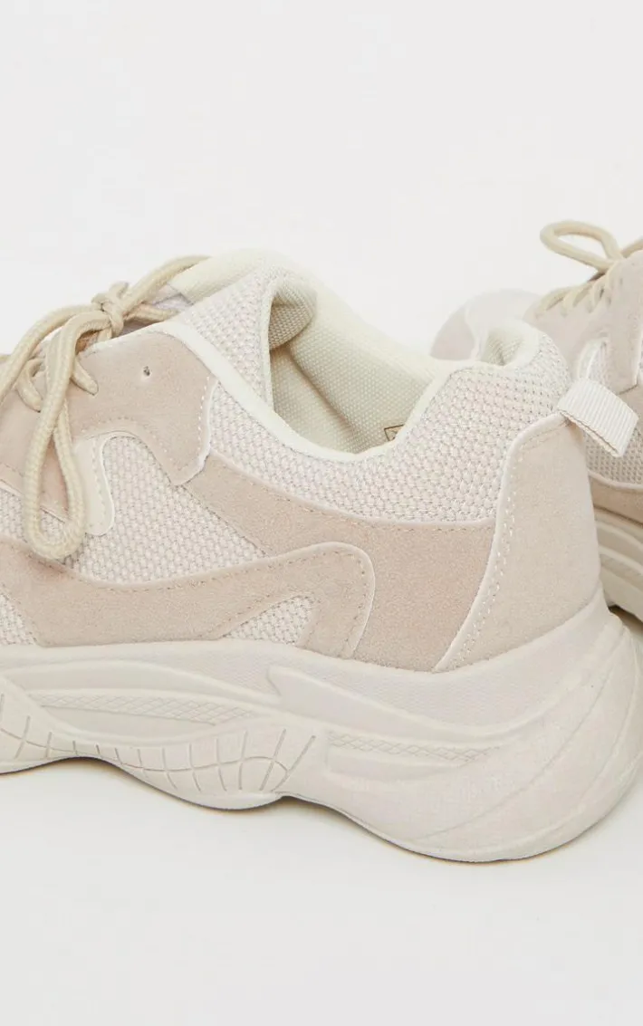 Sand Bubble Sole Lace Up Sneakers