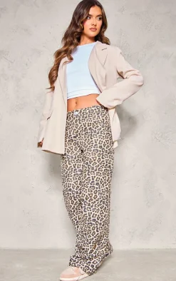 Sand Linen Look Minimal Blazer