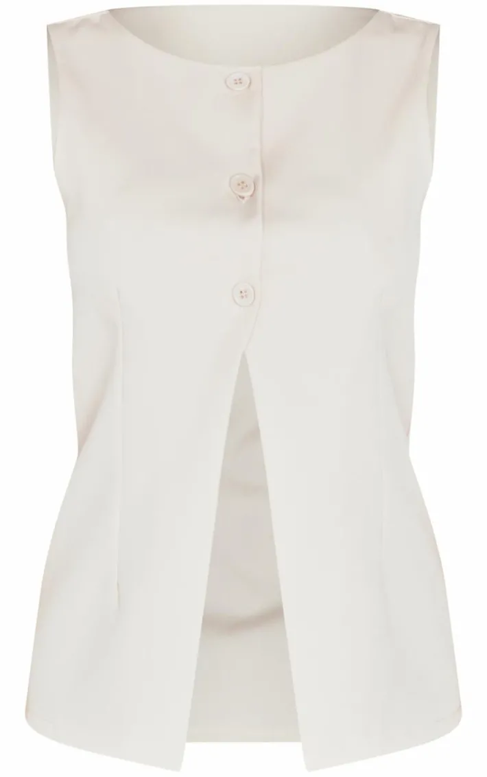 Sand Longline Split Hem Vest