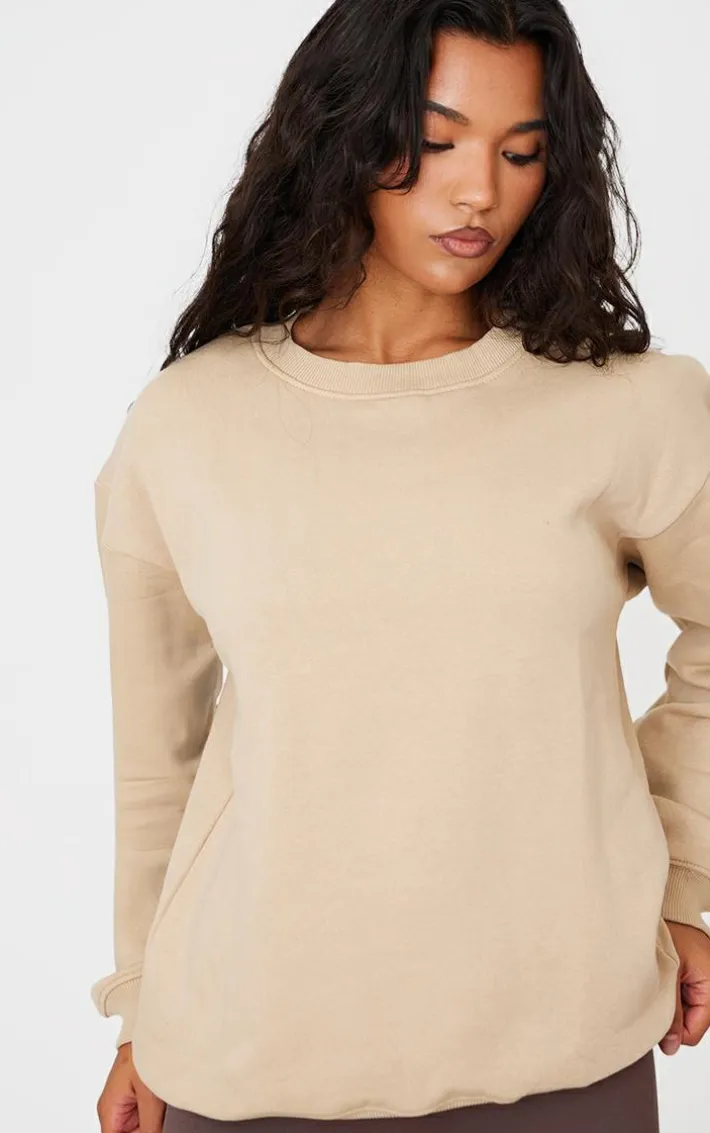 Sand Oversized Fit Sweatshirt