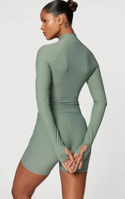 Sea Green Active Rib Gym Jacket