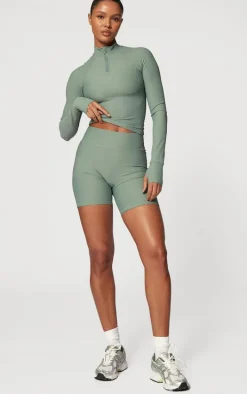 Sea Green Active Rib Gym Jacket