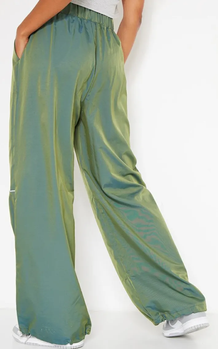 Sea Green Reflective Piping Detail Track Pants