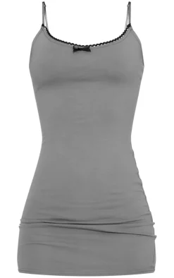 Sea Green Scalloped Trim Detail Cotton Strappy Bodycon Dress