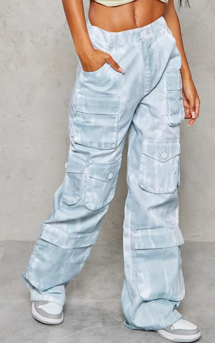 Sea Green Vintage Wash Twill Extreme Oversized Cargo's