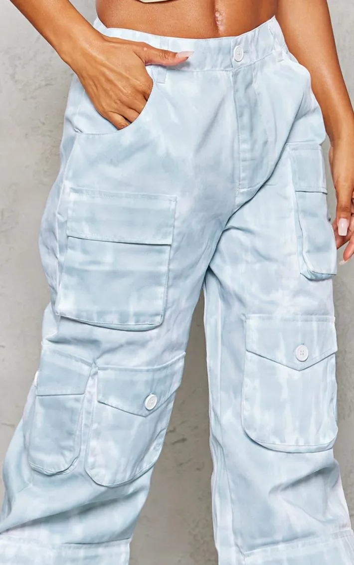 Sea Green Vintage Wash Twill Extreme Oversized Cargo's