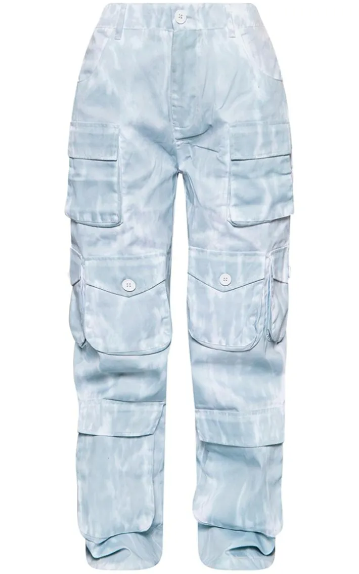 Sea Green Vintage Wash Twill Extreme Oversized Cargo's