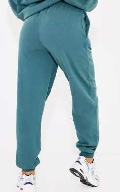 Sea Green Washed Oversized Cuffed Sweatpants